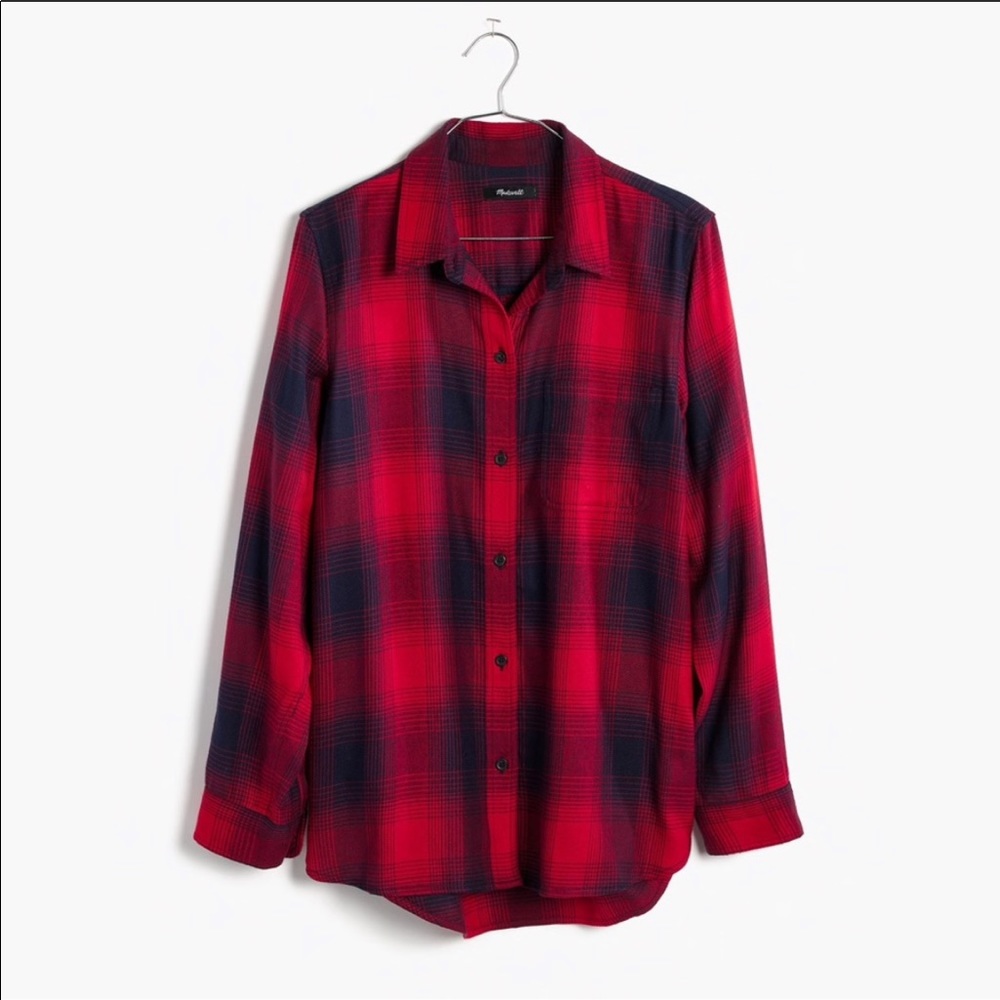 Madewell Ex-Boyfriend Shirt in Wilder Plaid